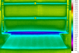 termogram detailu nakládacího můstku za přirozeného tlaku