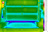 termogram detailu nakládacího můstku za podtlaku