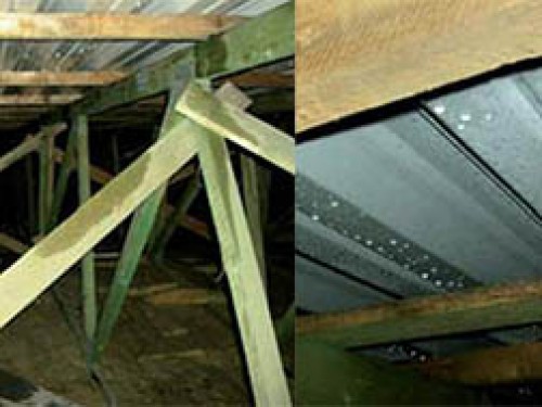 Dokumentace častých vad víceplášťových střech s lehkým dolním pláštěm prováděným zdola a horním pláštěm s minimálním tepelným odporem