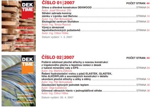 REJSTŘÍK ČLÁNKŮ ROČNÍKU 2007