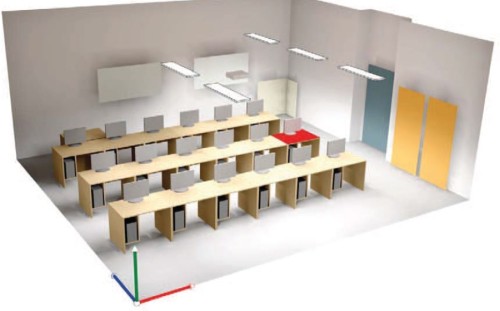 Porovnání vypočítaných a změřených hodnot udržované osvětlenosti v učebně